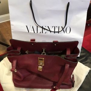Authentic VALENTINO handbag  - Joy Lock Burgundy/Red - MINT Never Worn All Tags.